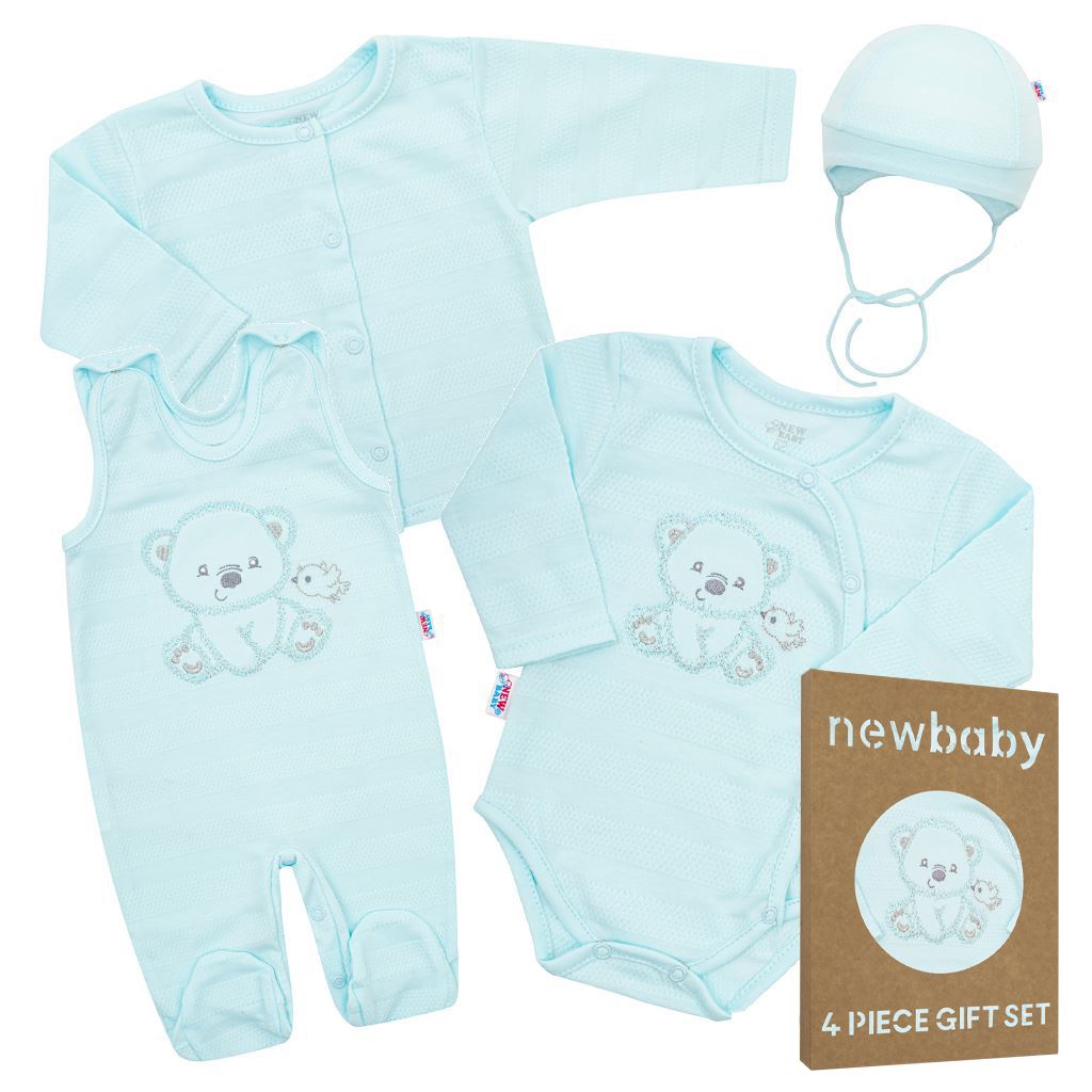 Kojenecká soupravička do porodnice New Baby Sweet Bear modrá - 1
