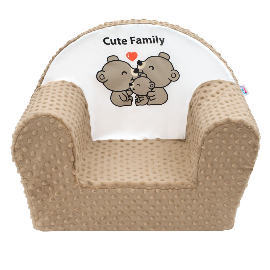 Dětské křeslo z Minky New Baby Cute Family cappuccino - 1