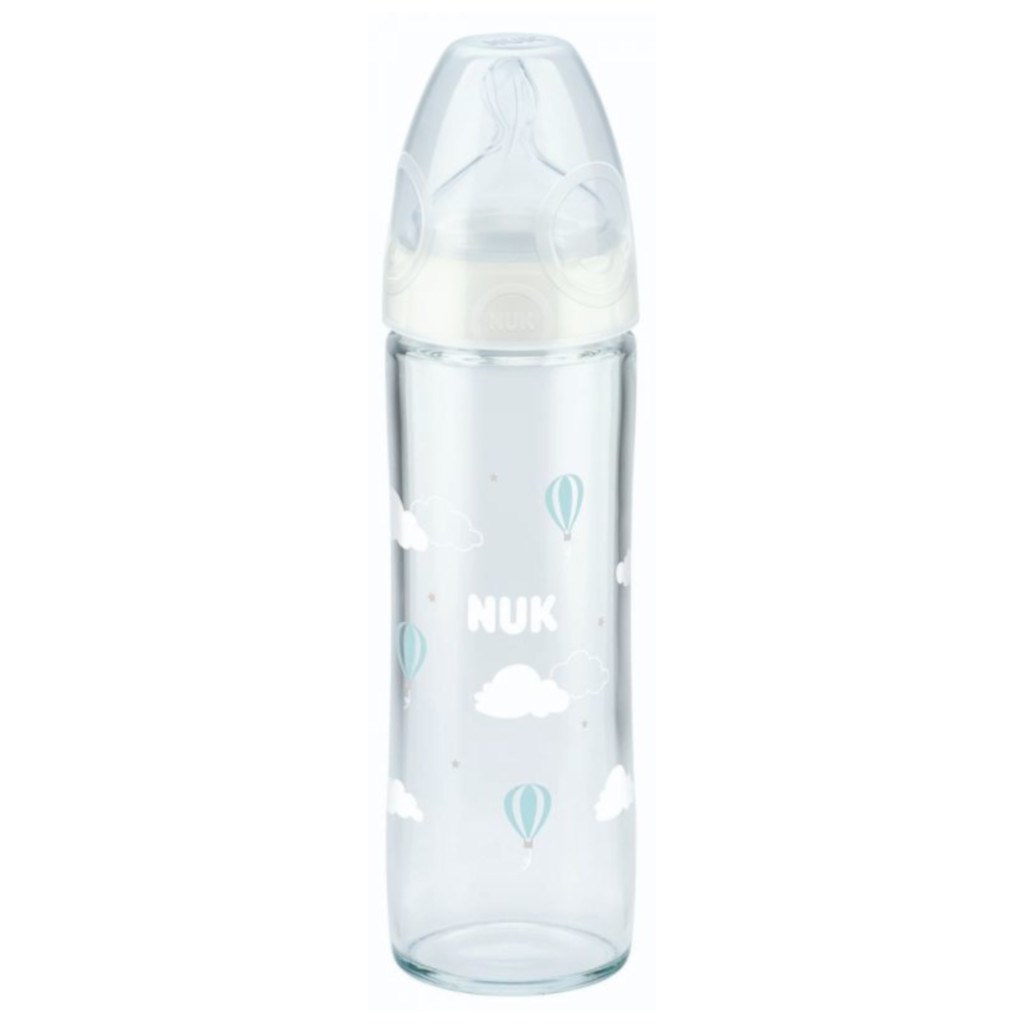 Skleněná kojenecká láhev NUK New Classic 240 ml white - 1