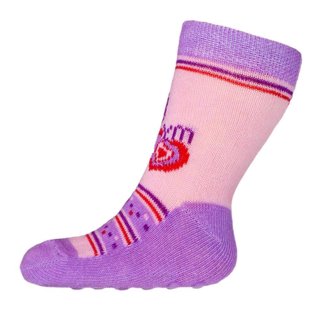 Kojenecké ponožky New Baby s ABS růžovo-fialové my heart74 (6-9m)