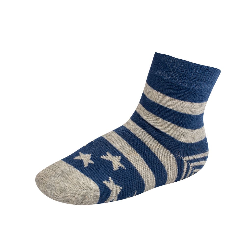 Dětské bavlněné ponožky New Baby šedé pruhy98 (2-3r)