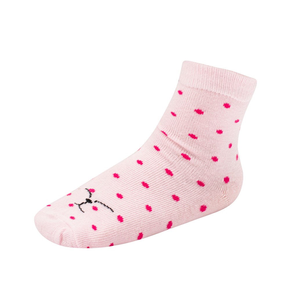 Dětské bavlněné ponožky New Baby růžové puntíky