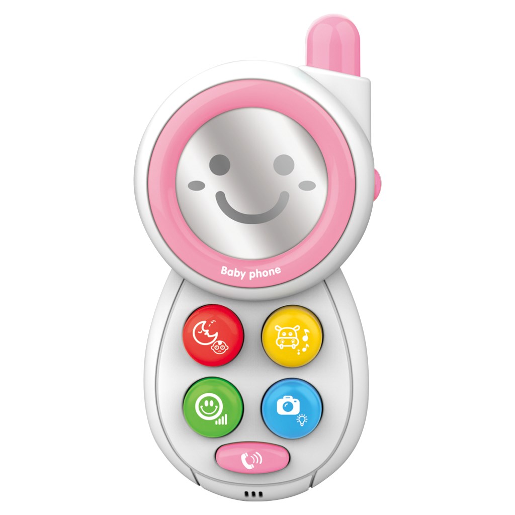 Dětský telefónek se zvuky BAYO pink