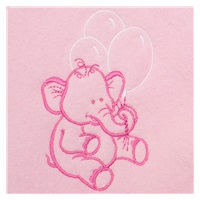 Dětská froté osuška s výšivkou a kapucí New Baby 80x80 růžová sloník