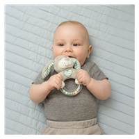 Dětské plyšové chrastítko Baby Mix pes modrý