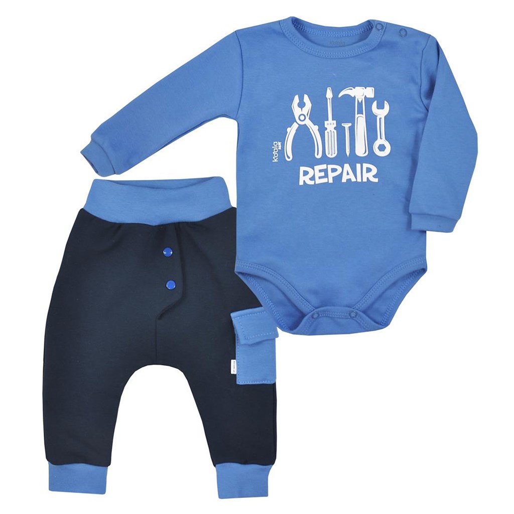 2-dílná bavlněná kojenecká souprava Koala Repair blue