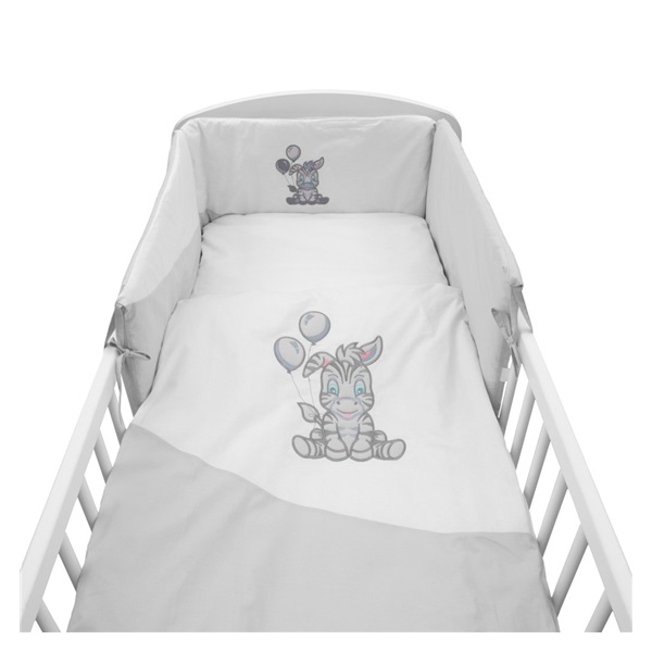 3-dílné ložní povlečení New Baby Zebra exclusive 100/135 bílo-šedé