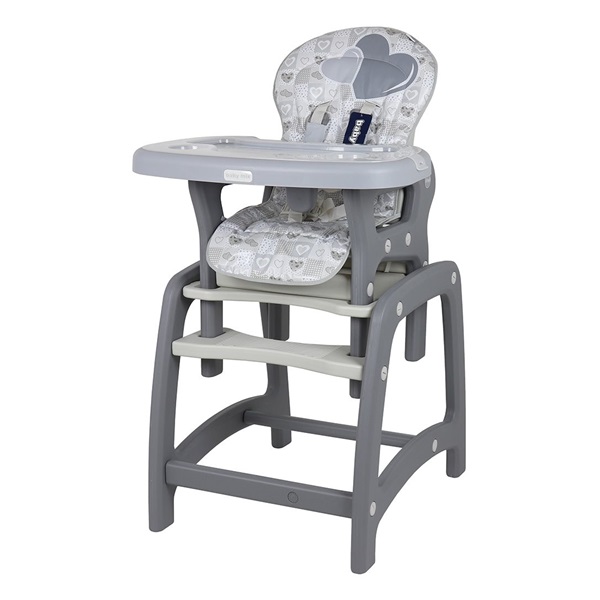 Jídelní židlička Baby Mix 2v1 Grey