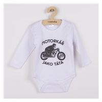 Body s potiskem New Baby Motorkář jako táta