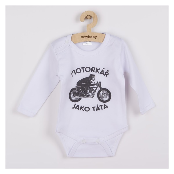 Body s potiskem New Baby Motorkář jako táta