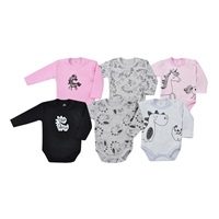 Kojenecké body s dlouhým rukávem Koala Magic Animals černé