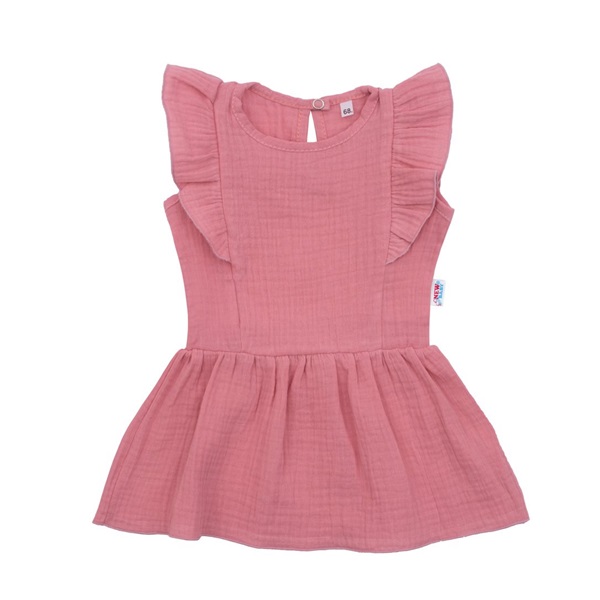 Kojenecké mušelínové šaty New Baby Summer Nature Collection růžové