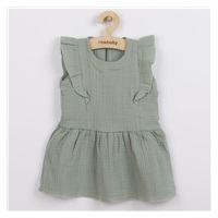Kojenecké mušelínové šaty New Baby Summer Nature Collection mátové
