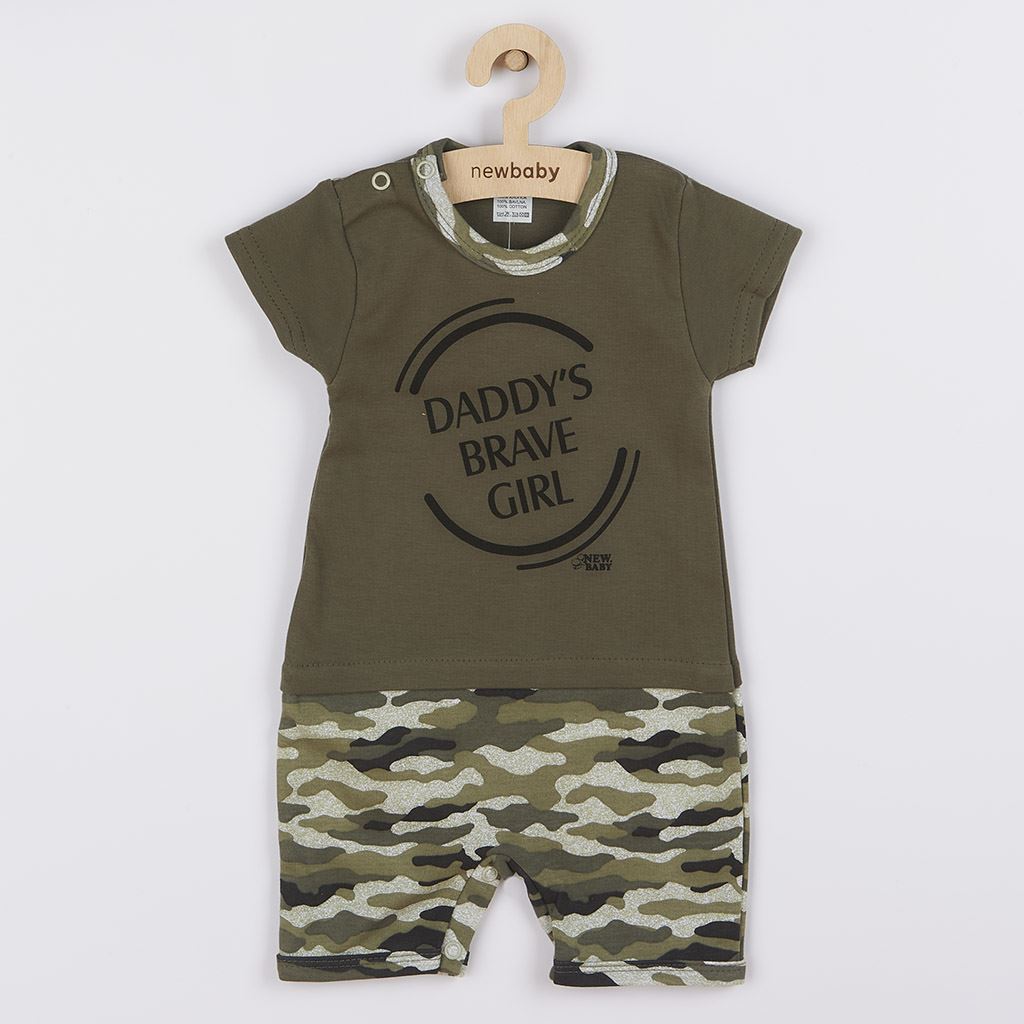NEW BABY Kojenecký letní overal New Baby Army girl