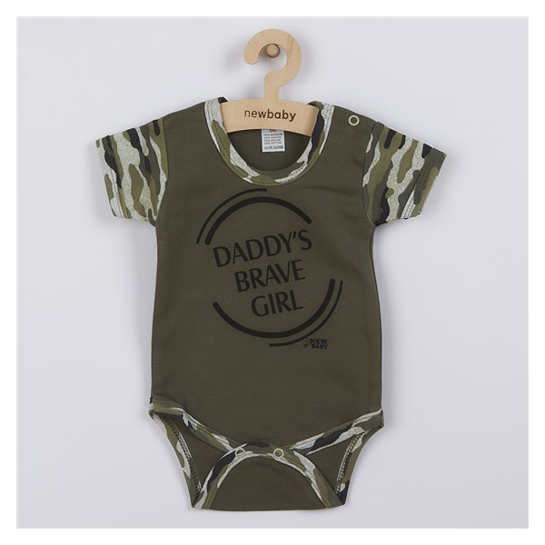 Kojenecké body s krátkým rukávem New Baby Army girl