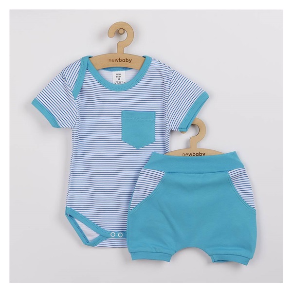 2-dílná letní bavlněná souprava New Baby Perfect Summer tyrkysová