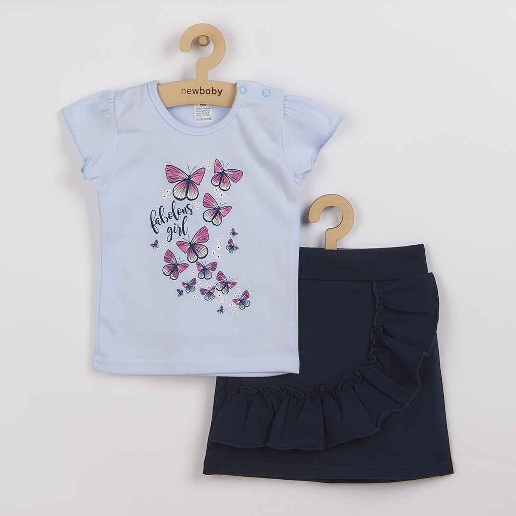 Kojenecké tričko se sukýnkou New Baby Butterflies modrá, Velikost: 92 (18-24m)