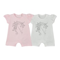 Kojenecký letní overal Koala Unicorn Summer růžový