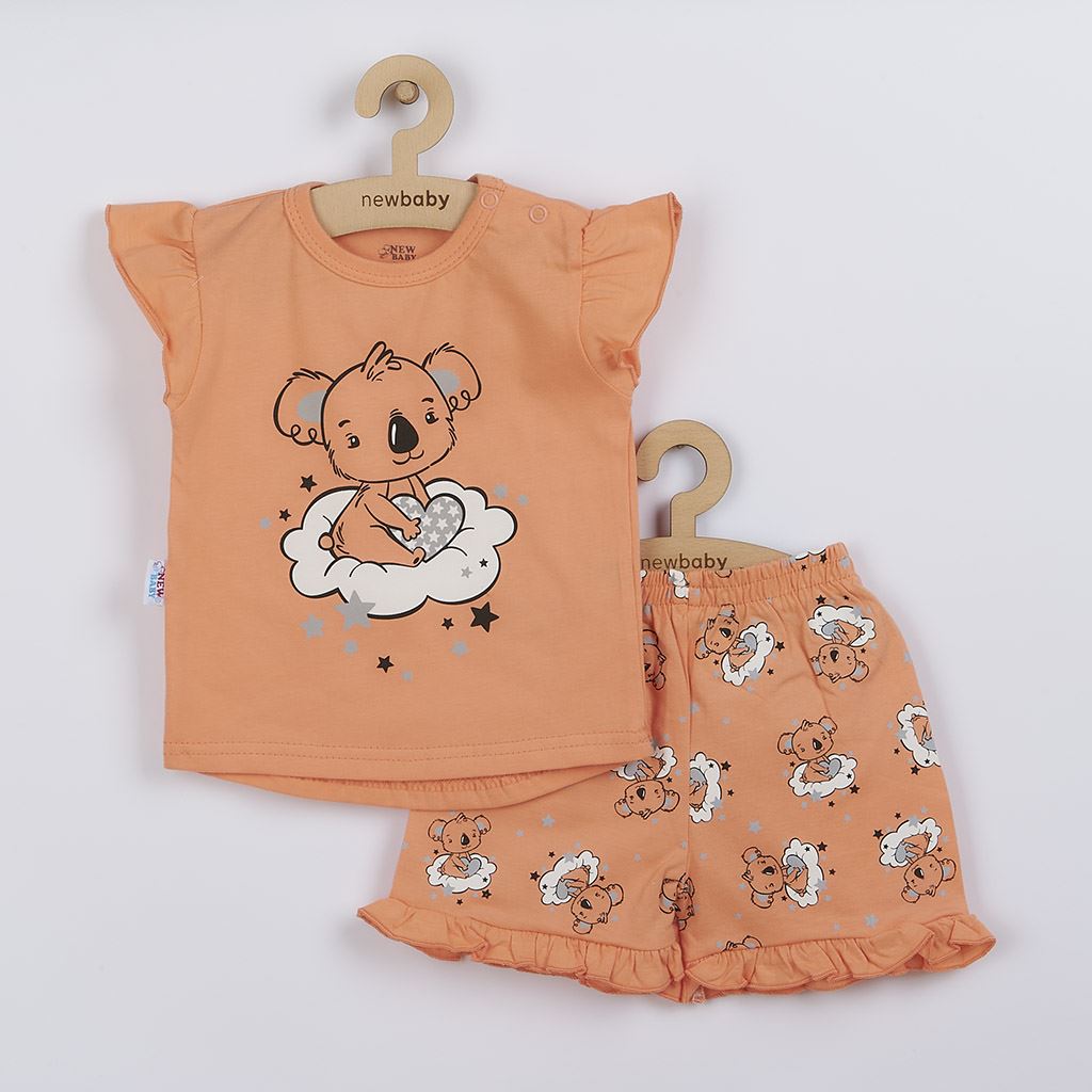 Dětské letní pyžamko New Baby Dream lososové vel. 62 (3-6m)