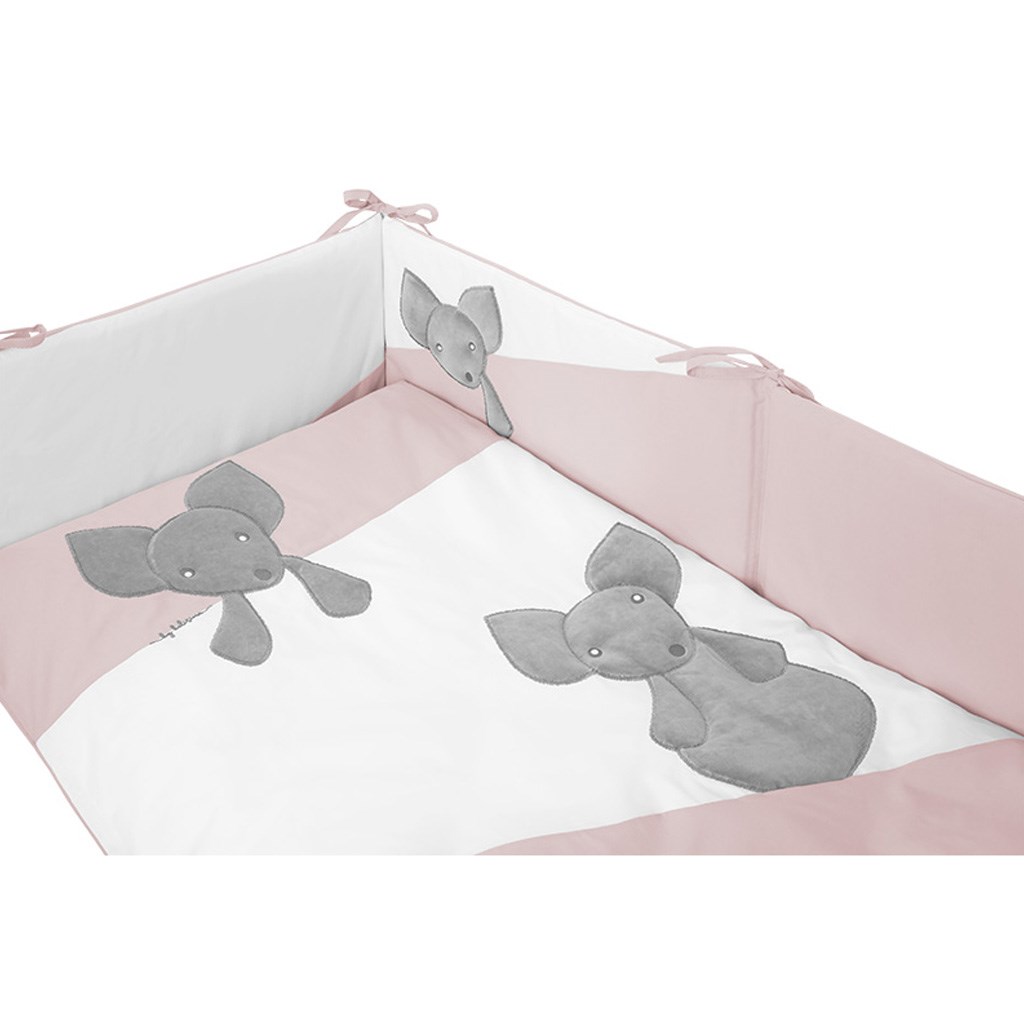 3-dílné ložní povlečení Belisima Mouse 100/135 růžové - 2