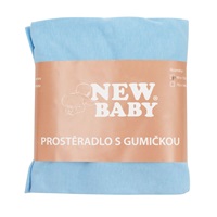 Jersey prostěradlo do postýlky New Baby 120x60 modré