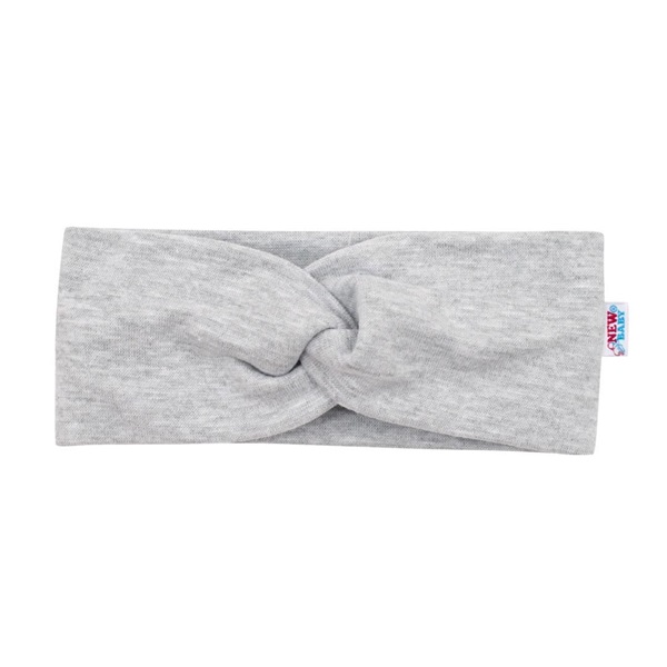 Kojenecká čelenka New Baby Style šedá 40,5 cm