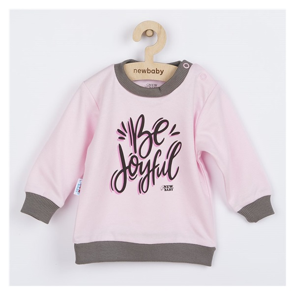 Kojenecké tričko New Baby With Love růžové