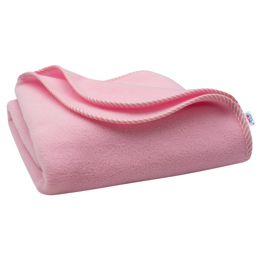 Detská fleecová deka ružová prúžky