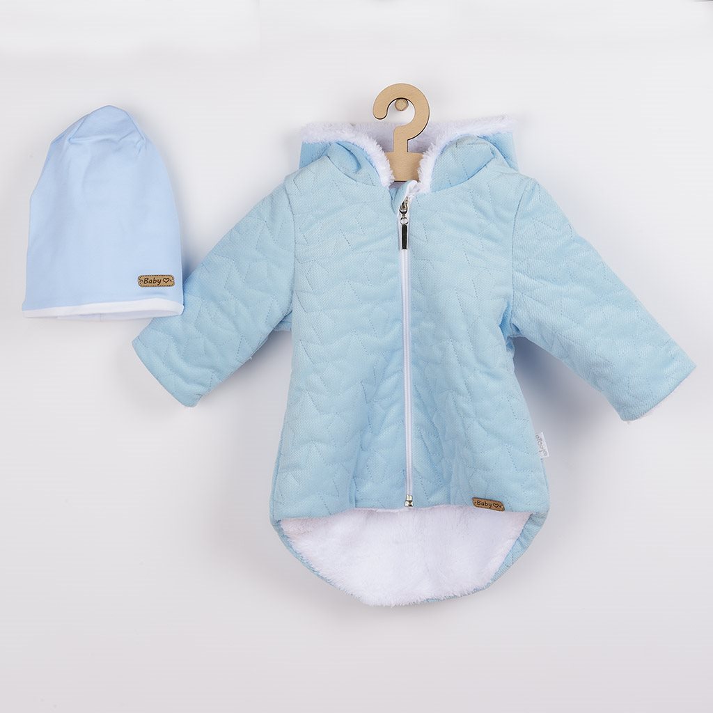 Zimní kojenecký kabátek s čepičkou Nicol Kids Winter modrý, Velikost: 74 (6-9m)