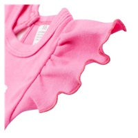 Kojenecké letní bavlněné šatičky s čelenkou New Baby Happy Flower tmavě růžové