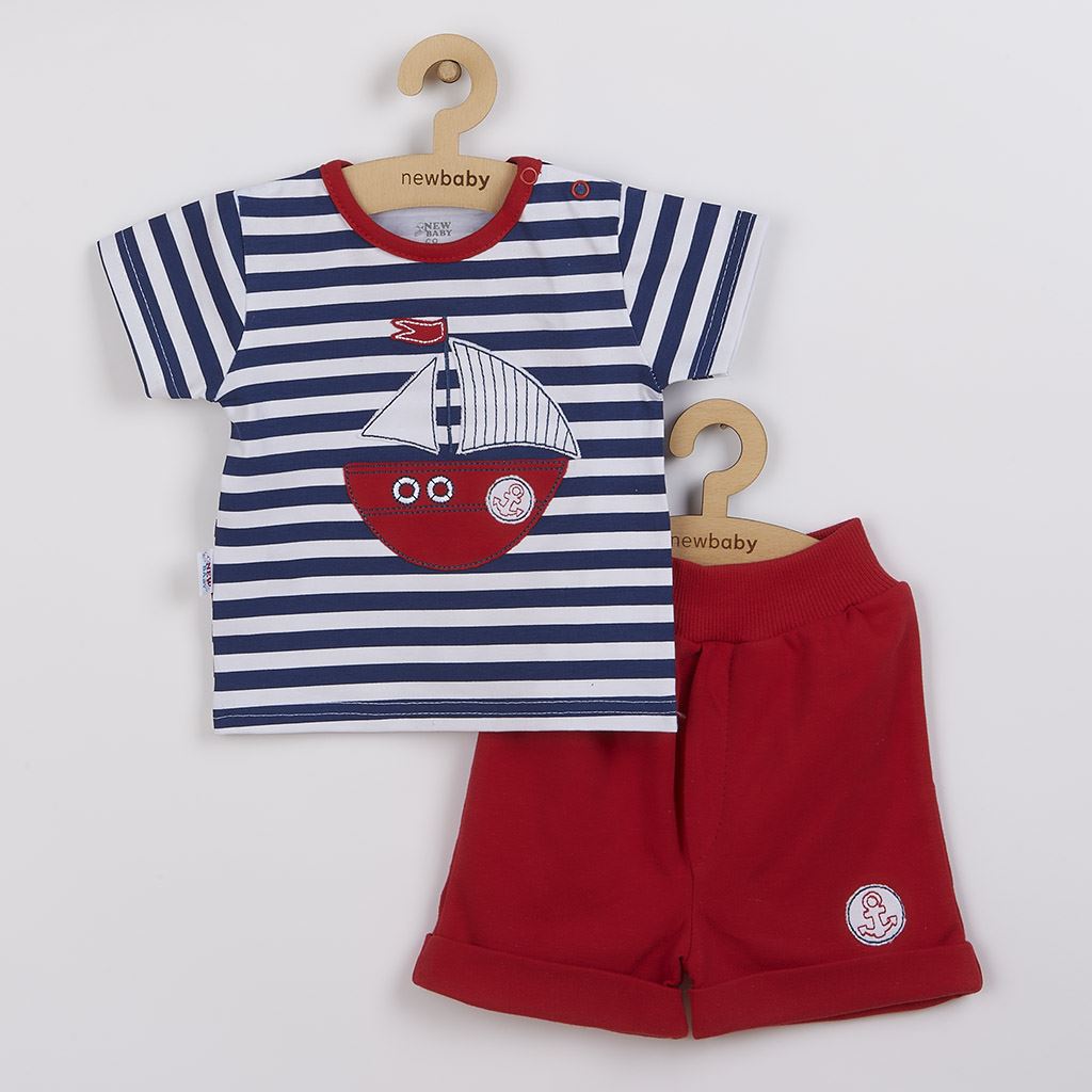 Kojenecká souprava tričko a kraťásky New Baby Marine, Velikost: 74 (6-9m)
