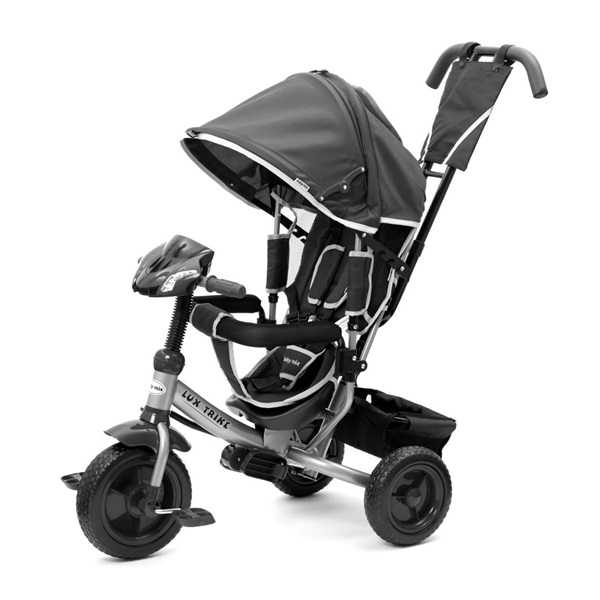 Dětská tříkolka s LED světly Baby Mix Lux Trike tmavě šedá