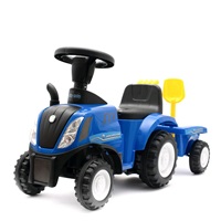 Dětské odrážedlo traktor s vlečkou a nářadím Baby Mix New Holland žlutý