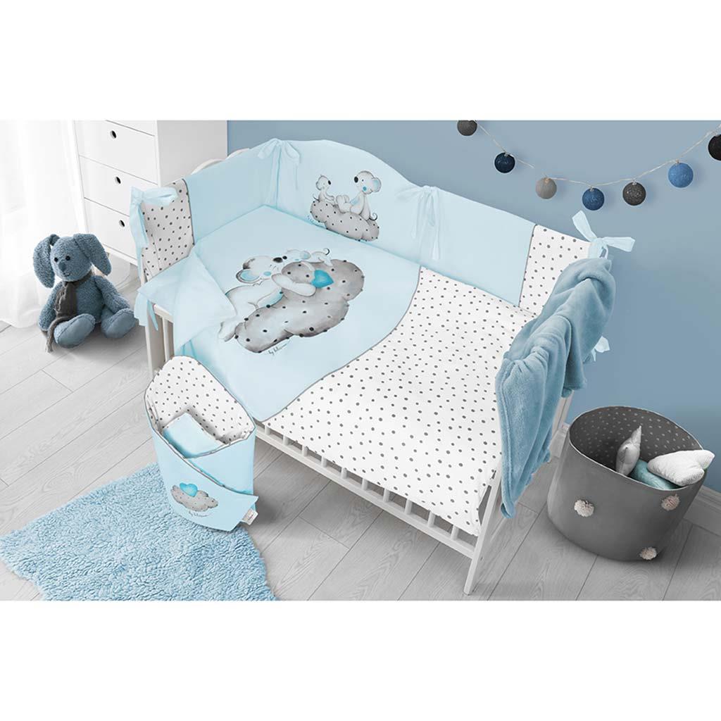 3-dílné ložní povlečení Belisima LOVE 100/135 tyrkysové, Tyrkysová