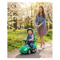 Dětské odrážedlo s vodící tyčí 3v1 Baby Mix Mega Car zelené