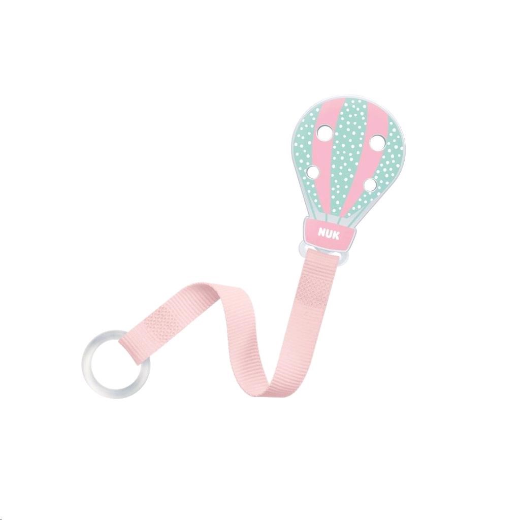 NUK Stužka na cumlík pink Baloon