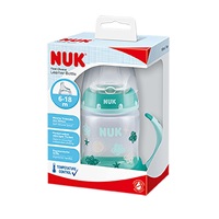 Kojenecká láhev na učení NUK s kontrolou teploty 150 ml zelená