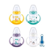 Kojenecká láhev na učení NUK s kontrolou teploty 150 ml zelená