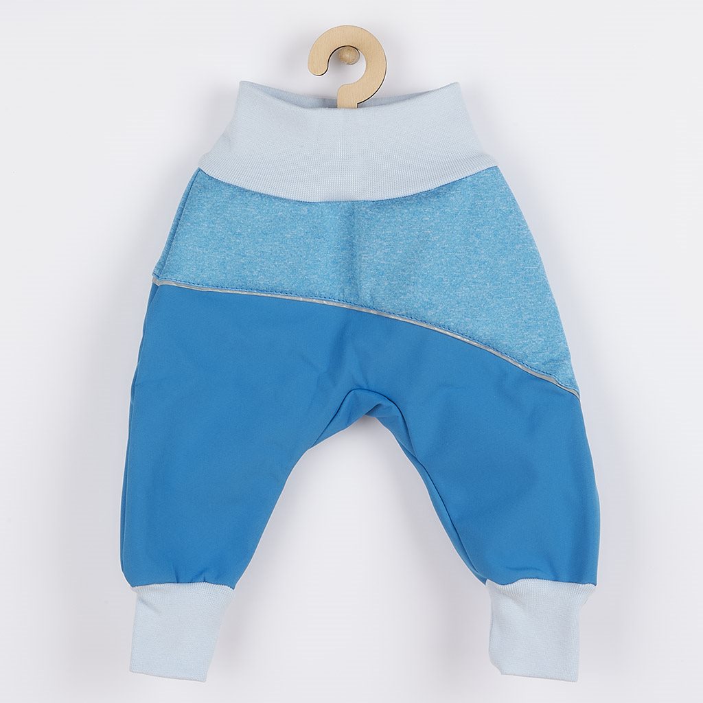 Softshellové dojčenské nohavice modré 80