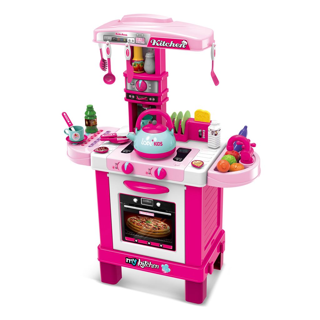 Dětská kuchyňka Baby Mix šéfkuchař růžová