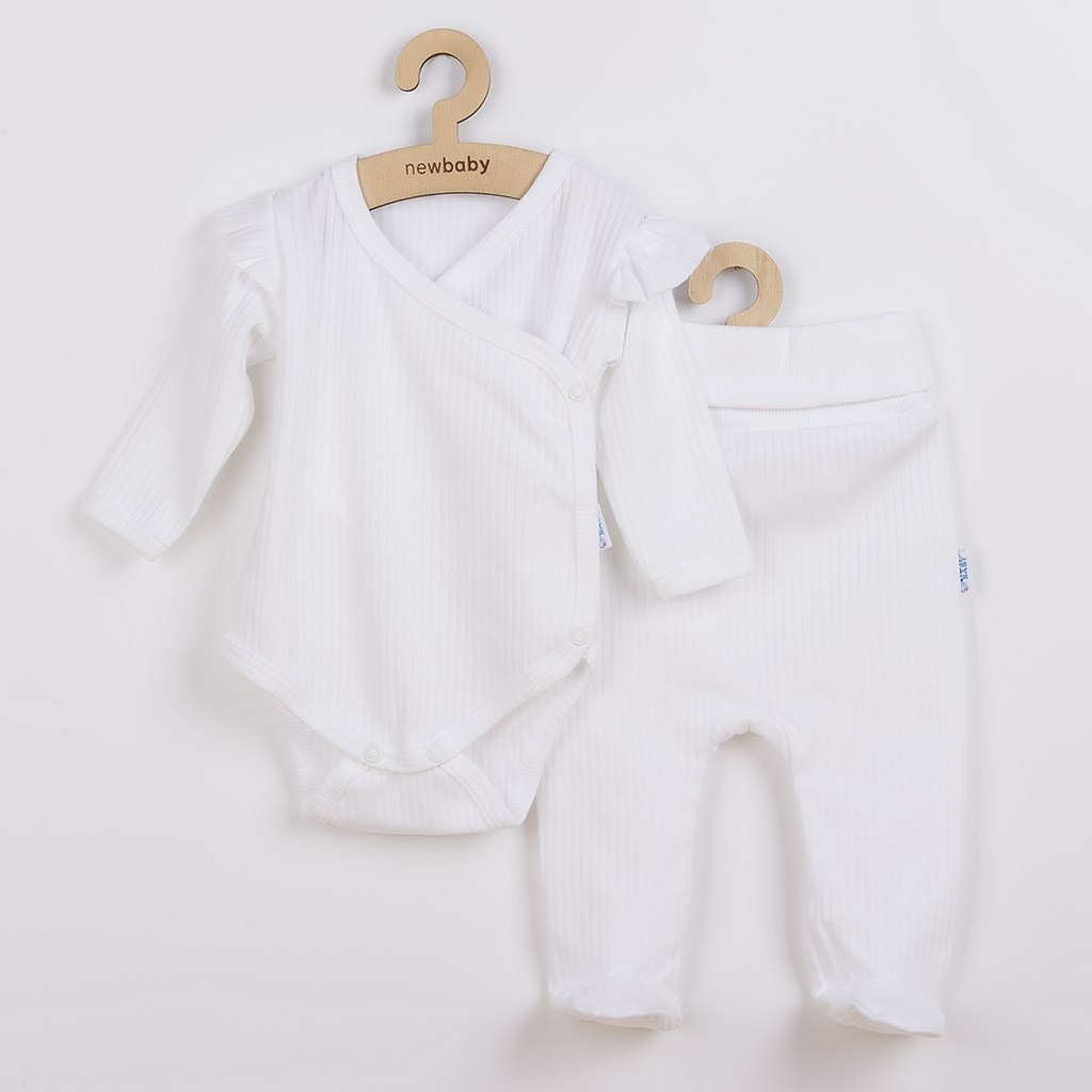 2-dílná kojenecká souprava New Baby Practical bílá holka, Velikost: 62 (3-6m)
