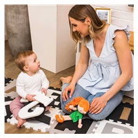 Pěnové puzzle 30x30 cm 10 ks Baby Ono písmenka šedé