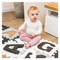 Pěnové puzzle 30x30 cm 10 ks Baby Ono písmenka šedé