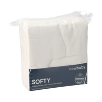 Látkové bavlněné pleny New Baby Softy EXCLUSIVE 80 x 80 cm 10 ks bílé
