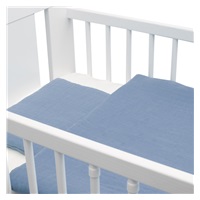 Mušelínový set do postýlky s výplní New Baby 100x70 cm modrý
