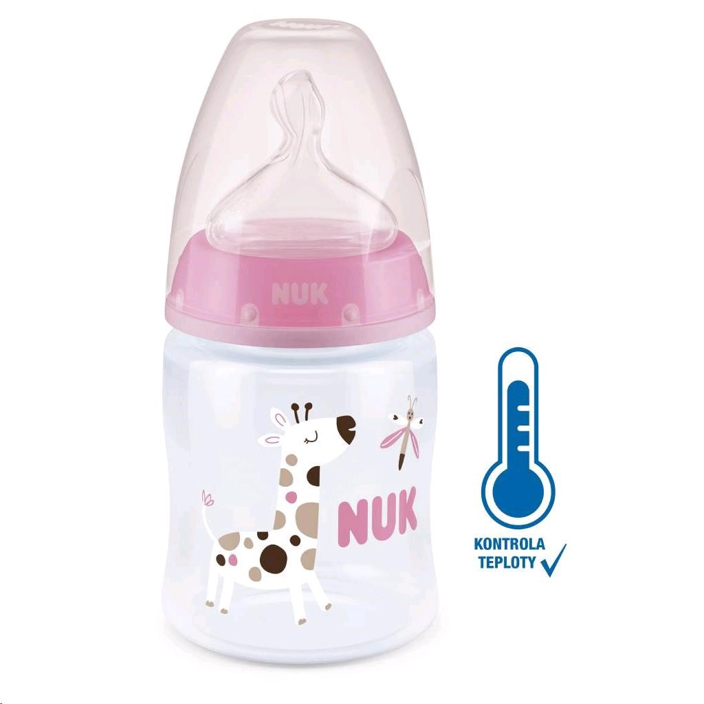 Dojčenská fľaša First Choice Temperature Control pink 150 ml 