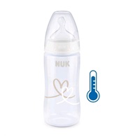 Kojenecká láhev NUK FC+Temperature Control 300 ml BOX-Flow Control savička white