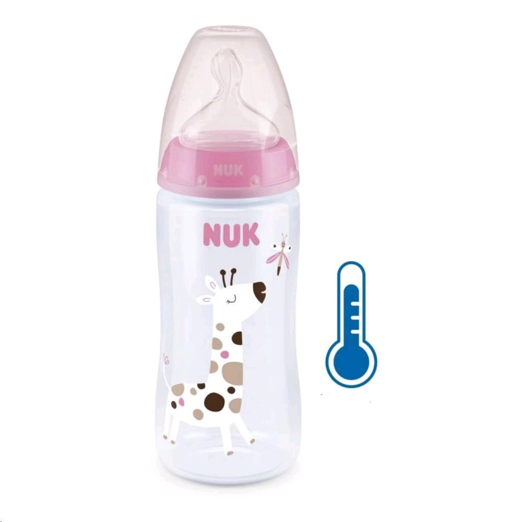Dojčenská fľaša FC+Temperature Control  BOX-Flow Control cumlík pink 300 ml
