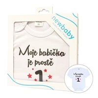 Body s potiskem New Baby Moje babička je prostě jednička - dárkové balení