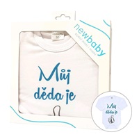 Body s potiskem New Baby Můj děda je jednička - dárkové balení